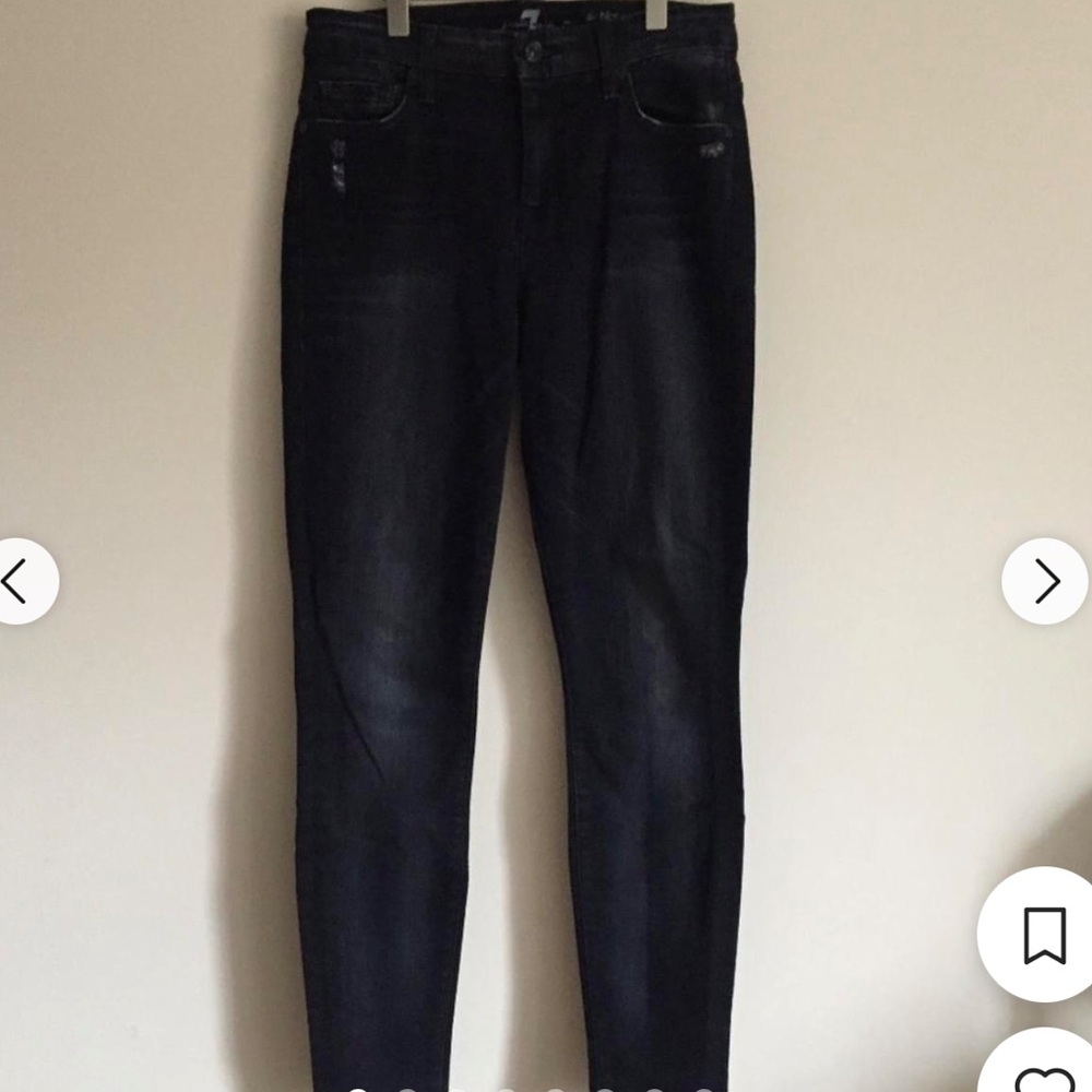 7 For All Mankind Black Straight Leg Jeans size 25